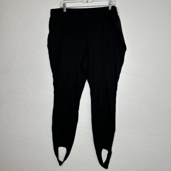 Who What Wear Black Stirrup Pants Leggings 18W Side Zip Stretch Plus Trouser NEW - Picture 7 of 10
